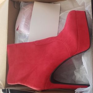 Size 8 Red Platform booties